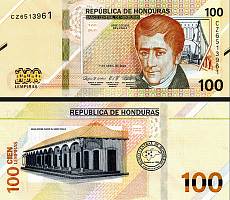 *100 Lempiras Honduras 2022, P112 UNC - Kliknutím na obrázok zatvorte -